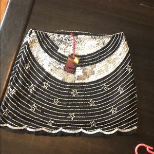 Raga embellished lined skirt with side zip